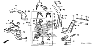 GL1800 Handlebar + top bridge (gl1800 / a'05)
