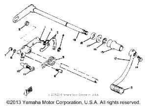 RD350B Вал переключения