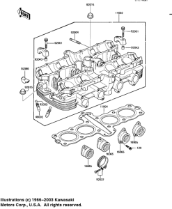 KZ1100 Головка цилиндров