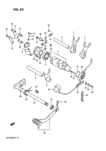 VS750 Переключение передач