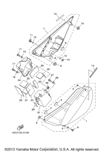 TTR125LEA Боковые обтекатели