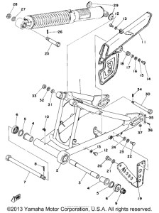 DT400D Rear arm - chain case