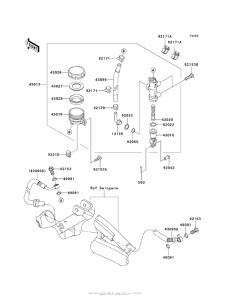 ER650 Задний торм цилиндр