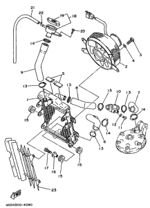 TY250Z Radiator. hose