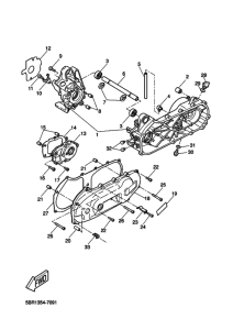 YQ50L Картер двигателя