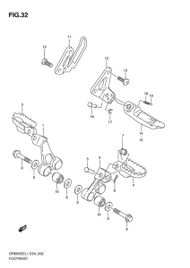 DR650 Подножки