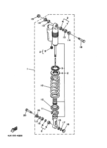 YZ125 YZ125F Задняя подвеска