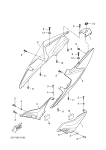 YZF-R125 Боковые обтекатели