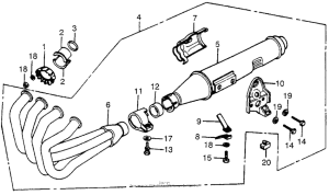 CB550 Глушитель