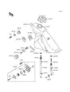 KLX300R Топливный бак