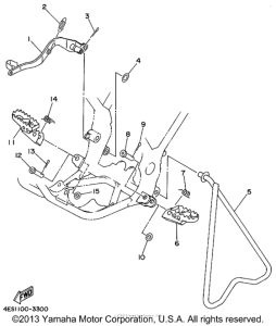 YZ80L Подножки