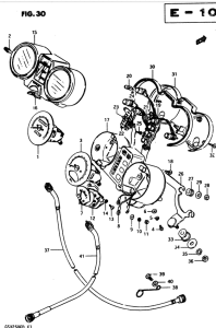 GSX250 Спидометр-тахометр