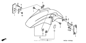 CB900F Переднее крыло
