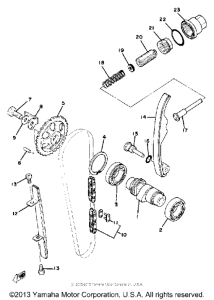 XT500E_205 - 1978 Camshaft - chain tensioner
