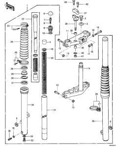 KDX400 Вилка передней оси