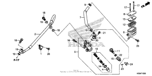 MSX125 Задний тормозной цилиндр