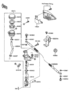 KL650 Задний тормозной цилиндр