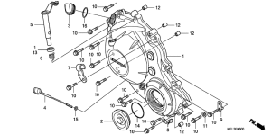  Крышка картера правая