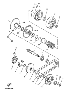 YP125D Сцепление