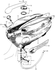 PC50 Fuel tank + right cover
