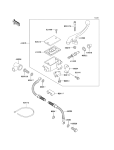 KL650 Главный тормозной цилиндр