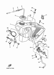 YZ125 Топливный бак
