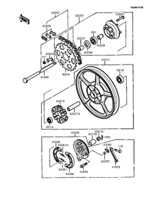 AR125S Заднее колесо и цепь