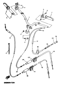 YN50R Steering handle. cable