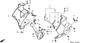 VFR800 Нижний обтекатель