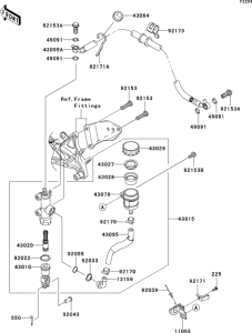ZX1000 Задний торм цилиндр