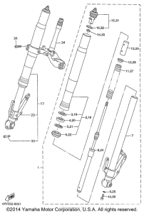 YZF-R1 Передняя вилка