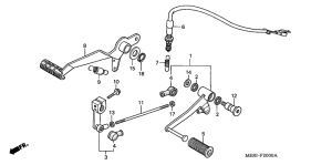 CBF600 (Naked, ABS) Brake pedal /  change pedal