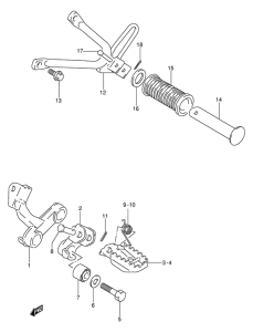 DR250 Подножки