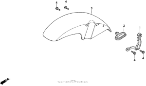 CB750 Переднее крыло