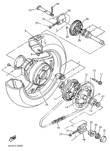 GTS1000A Переднее колесо