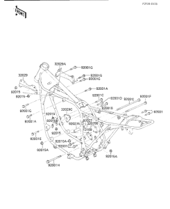 KZ250 Рама ,крепежные детали