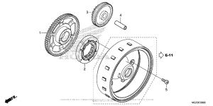 CB500X (ABS) Муфта стартера