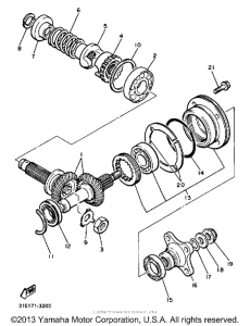 XJ700SC Промежуточный ведущий вал