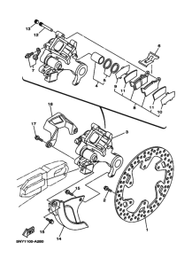 YZ250 Задний суппорт