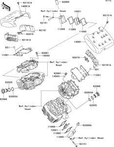 VN1600 Крышка головки цилиндров