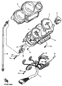 YZF600R YZF600RJ Измерительный прибор
