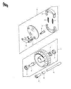 Front hub / brake