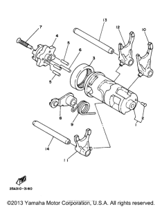 XT225J Вилки переключения