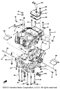 XS400SH Картер двигателя