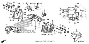 VT1300CX Крышка головки заднего цилиндра