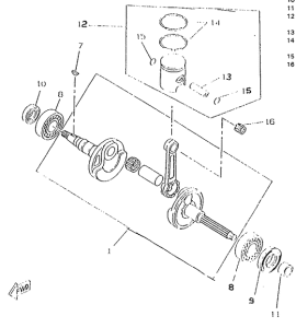 CW50RSP Коленчатый вал и поршни