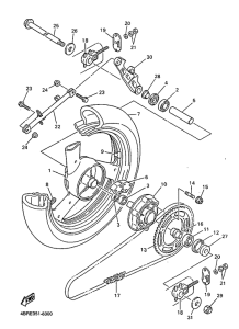 XJ600S Переднее колесо