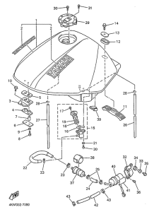 XJ900S Топливный бак