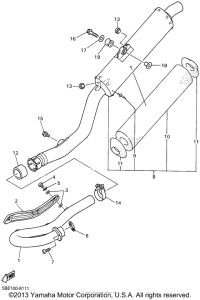 YZ426FN Выхлопная система