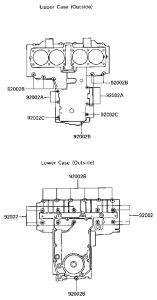 ZX600 Болты крепления картера